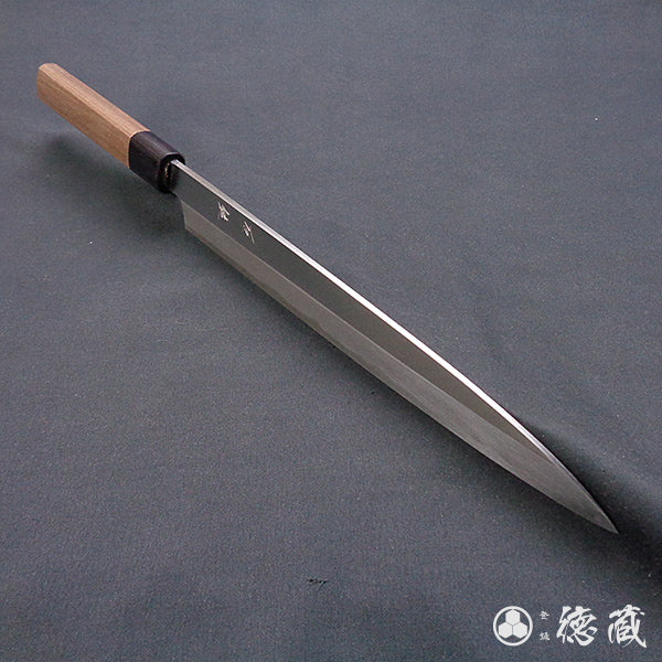blue-2 carbon steel  polished finish   yanagiba-knife  walnut handle