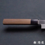青二 光面加工 柳刃厨刀 胡桃木手柄