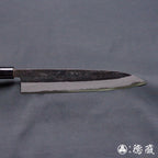 青二 黑面锻造加工 牛刀 榉木手柄