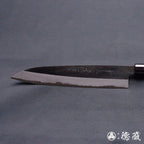 青二 黑面锻造加工 牛刀 榉木手柄