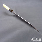 青二 黑面锻造加工 牛刀 榉木手柄