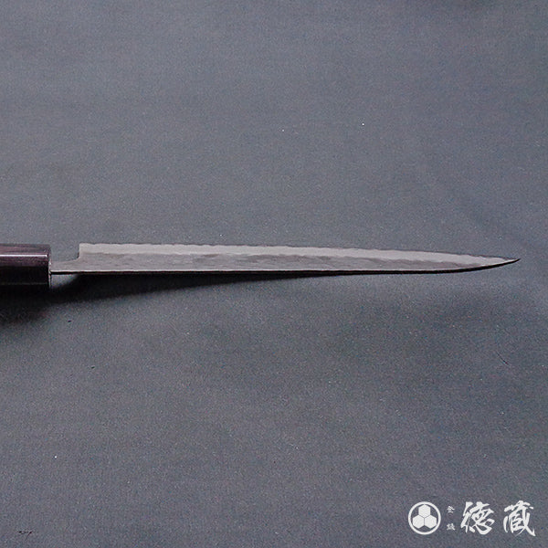 blue super carbon steel   hammered black surface finish  Gyutou-knife (chef's knife)   walnut handle