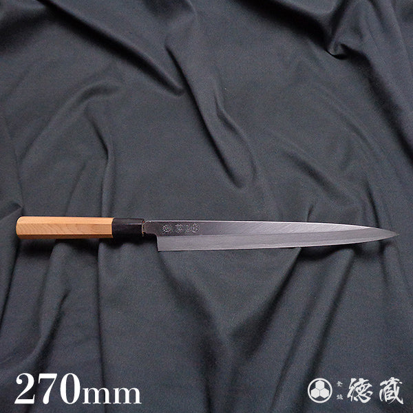 Carbon High-grade White Steel Yanagiba Knife Japanese Yew Octagonal Handle