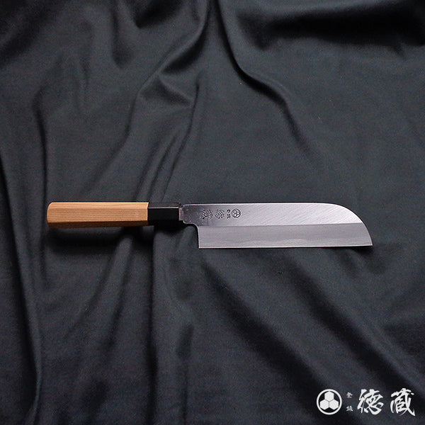 上白钢 镰型薄刃刀  红豆杉八角手柄