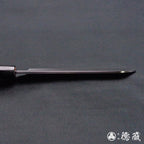 上白钢 镰型薄刃刀  红豆杉八角手柄