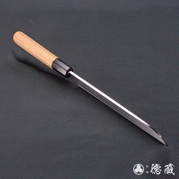 上白钢 镰型薄刃刀  红豆杉八角手柄