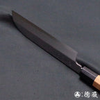 上白钢 镰型薄刃刀  红豆杉八角手柄