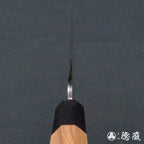 上白钢 镰型薄刃刀  红豆杉八角手柄