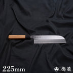 上白钢 镰型薄刃刀  红豆杉八角手柄