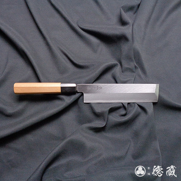上白钢 薄刃刀  红豆杉八角手柄