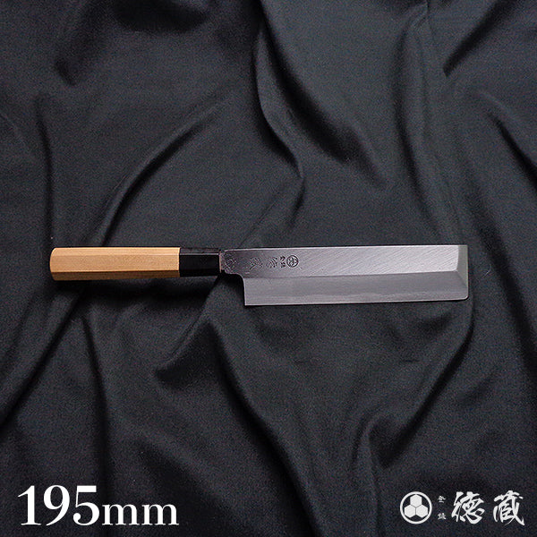 上白钢 薄刃刀  红豆杉八角手柄