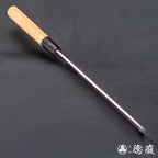 上白钢 薄刃刀  红豆杉八角手柄