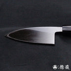 上白钢 切鱼刀 红豆杉八角手柄