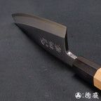 上白钢 切鱼刀 红豆杉八角手柄