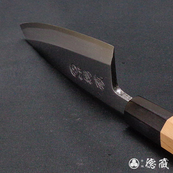 上白钢 切鱼刀 红豆杉八角手柄