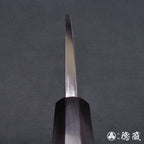 上白钢 切鱼刀 红豆杉八角手柄