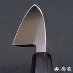 上白钢 切鱼刀 红豆杉八角手柄