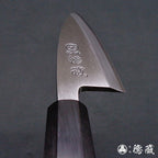 上白钢 切鱼刀 红豆杉八角手柄