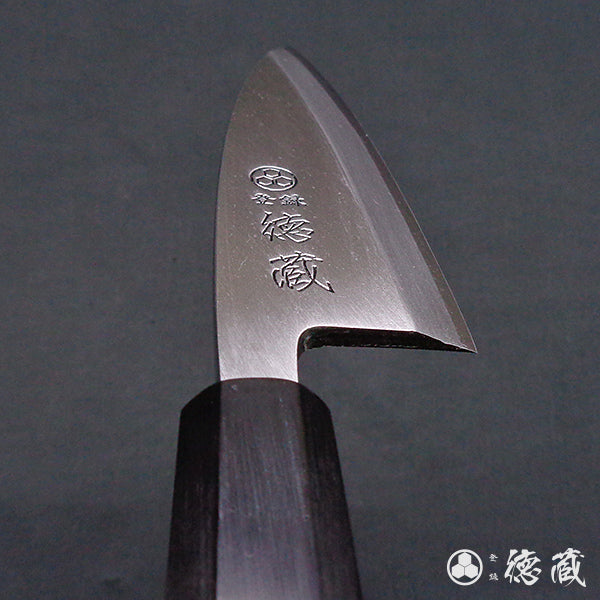 上白钢 切鱼刀 红豆杉八角手柄