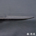 青钢二号 黑色锻面加工 厚出刃切鱼刀 胡桃木手柄