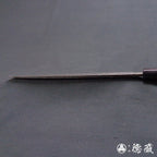 青二 黑面锻造加工 柳刃刀 胡桃木八角手柄