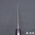 青二 黑面锻造加工 柳刃刀 胡桃木八角手柄
