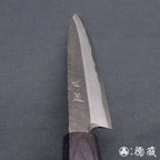 青二 黑面锻造加工 柳刃刀 胡桃木八角手柄