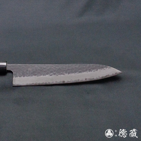 blue super carbon steel   hammered black surface finish  Gyutou-knife (chef's knife)   black handle