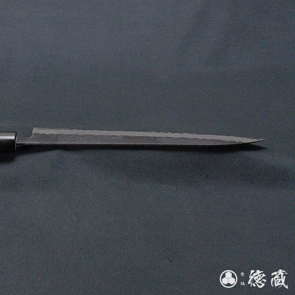 blue super carbon steel   hammered black surface finish  Gyutou-knife (chef's knife)   black handle