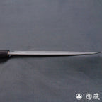 青二 大马士革 光面加工 小柳厨刀 胡桃木手柄