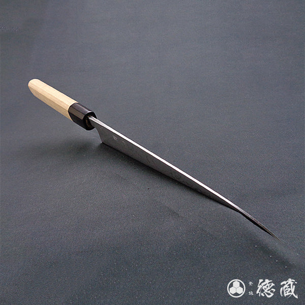 青二 大马士革 光面加工 小柳厨刀 胡桃木手柄