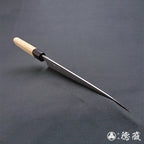 青二 大马士革 光面加工 小柳厨刀 胡桃木手柄