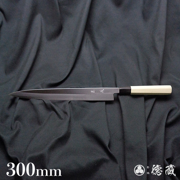 Carbon White Steel No. 2 Left Handed Yanagiba Knife Park Tree Octagonal Handle