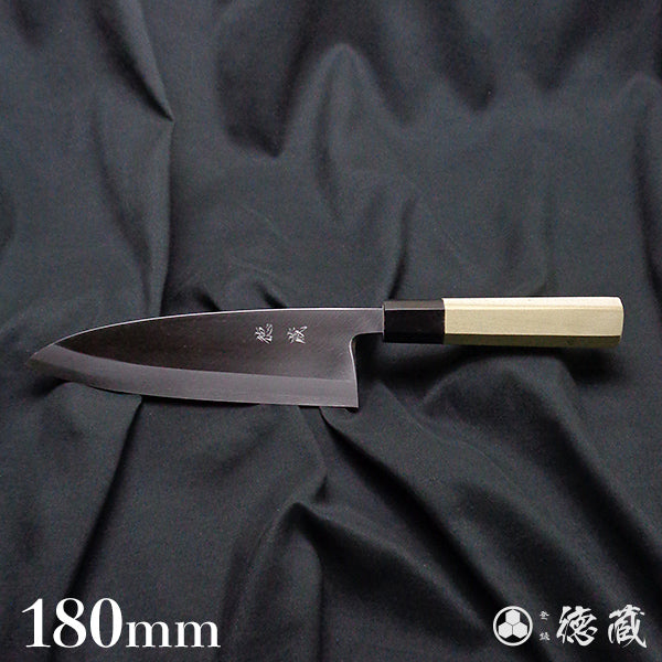 Carbon White Steel No. 2 Left Handed Deba Knife (Fish Knife) Octagonal Handle