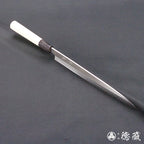 青二 柳刃刀 朴八角手柄