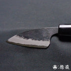 青二 黑面锻造加工 生姜刀 朴木手柄