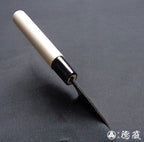 青二 黑面锻造加工 生姜刀 朴木手柄