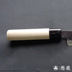 青二 黑面锻造加工 生姜刀 朴木手柄