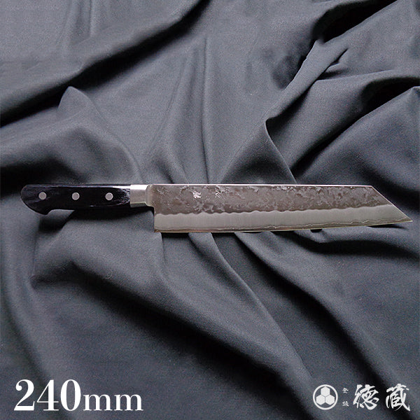 Ginsan(Silver 3)stainless steel matt finish Kiritsuke-knife  black handle