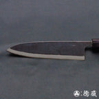 青二 黑面锻造加工 伊予型舟行刀 胡桃木手柄