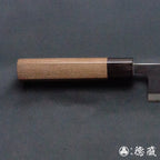 青二 黑面锻造加工 伊予型舟行刀 胡桃木手柄