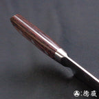 VG10 大马士革 槌面加工 三德刀 红木色手柄