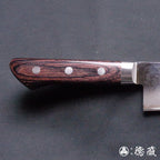 VG10 大马士革 槌面加工 三德刀 红木色手柄