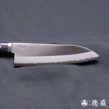Blue-2  blackened finish  Santoku knife  Park handle