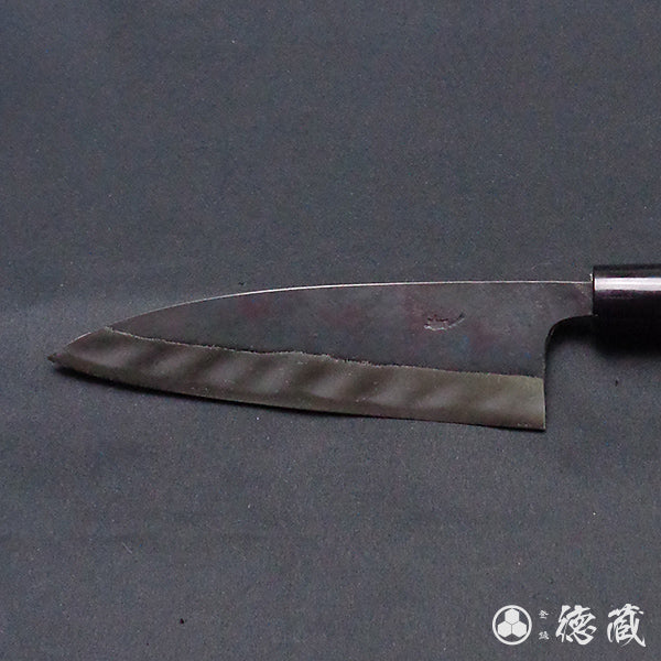 青钢二号　黑色锻面加工　伊予形舟行刀　胡桃木手柄
