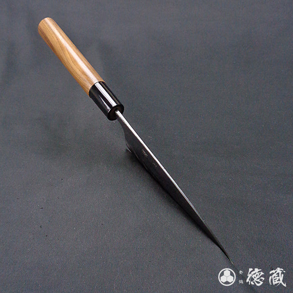 青钢二号　黑色锻面加工　伊予形舟行刀　胡桃木手柄
