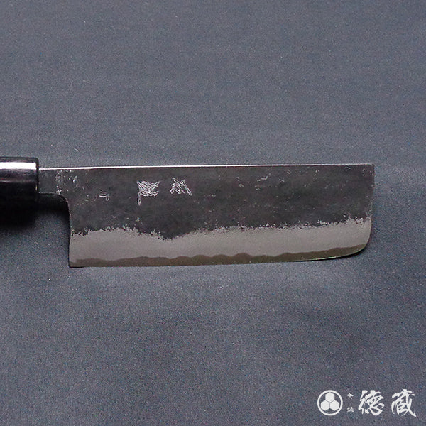 青一 黑面锻造加工 菜刀 胡桃木手柄