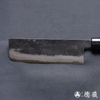 青一 黑面锻造加工 菜刀 胡桃木手柄