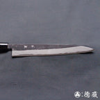青二 大马士革 黑色锻面加工 切筋刀 胡桃木手柄