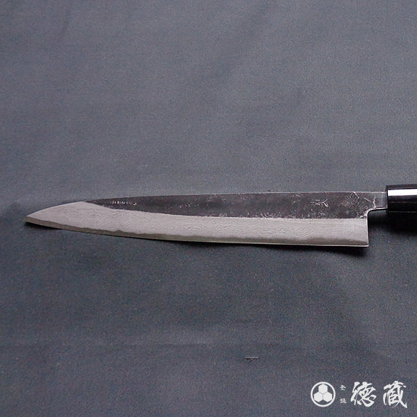 青二 大马士革 黑色锻面加工 切筋刀 胡桃木手柄